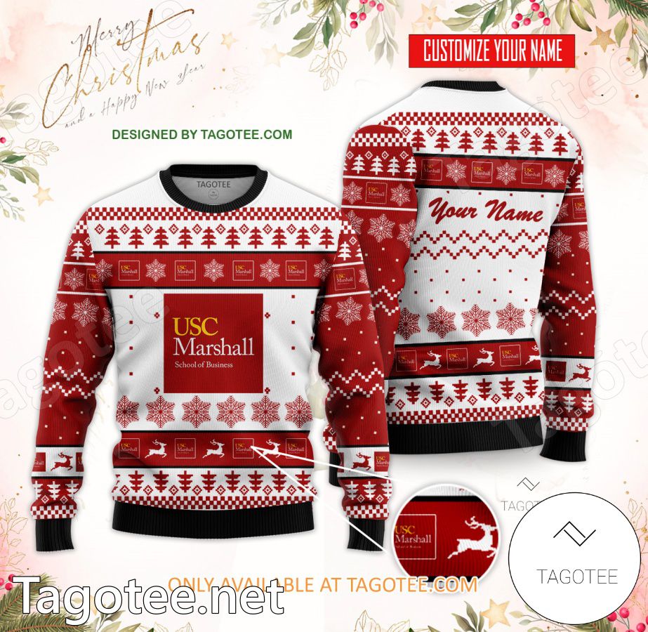 Marshall School of Business Custom Ugly Christmas Sweater - EmonShop