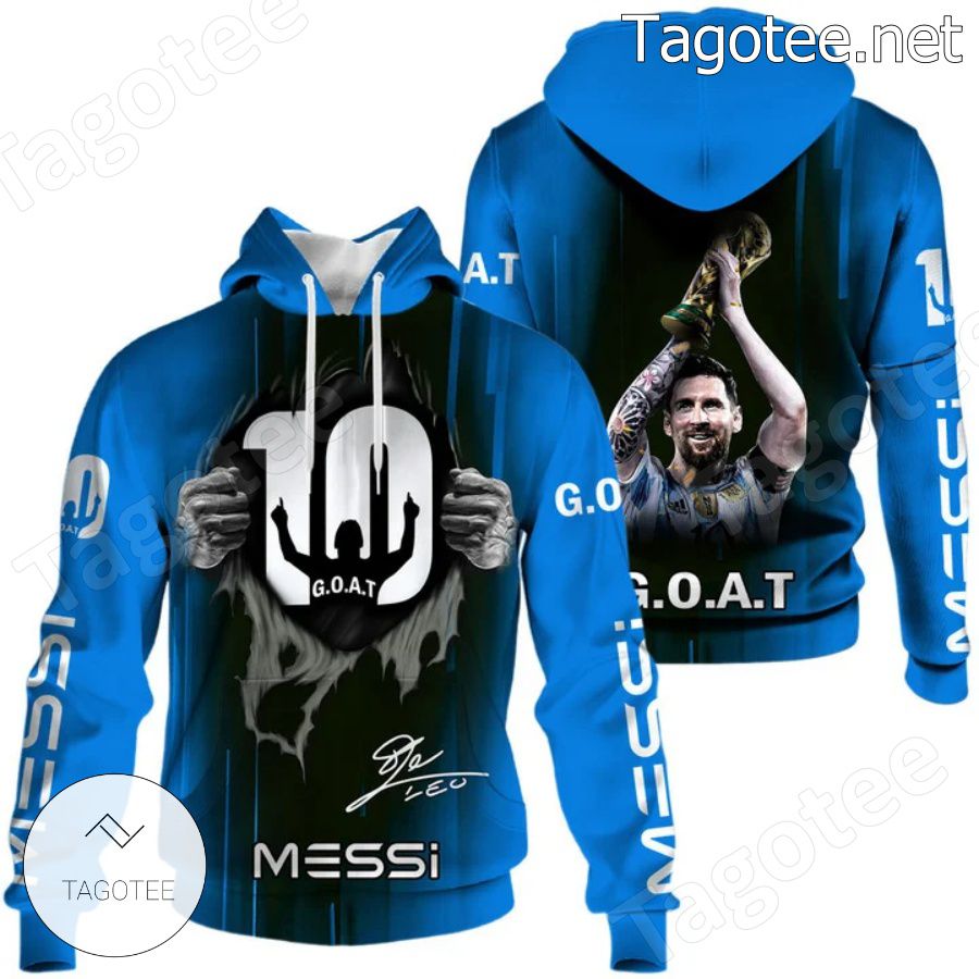 Messi 10 Goat Signature T-shirt, Hoodie a