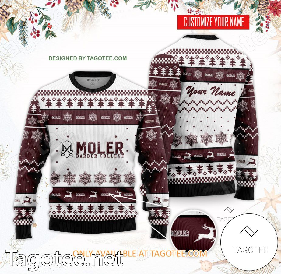 Moler Barber College Custom Ugly Christmas Sweater - BiShop