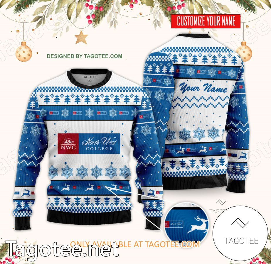 North-West College-Glendale Custom Ugly Christmas Sweater - BiShop