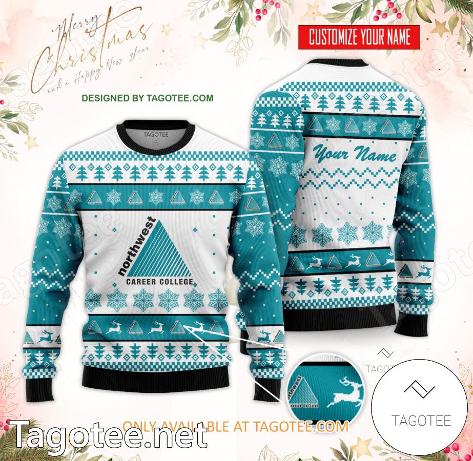 Northwest Career College Custom Ugly Christmas Sweater - EmonShop