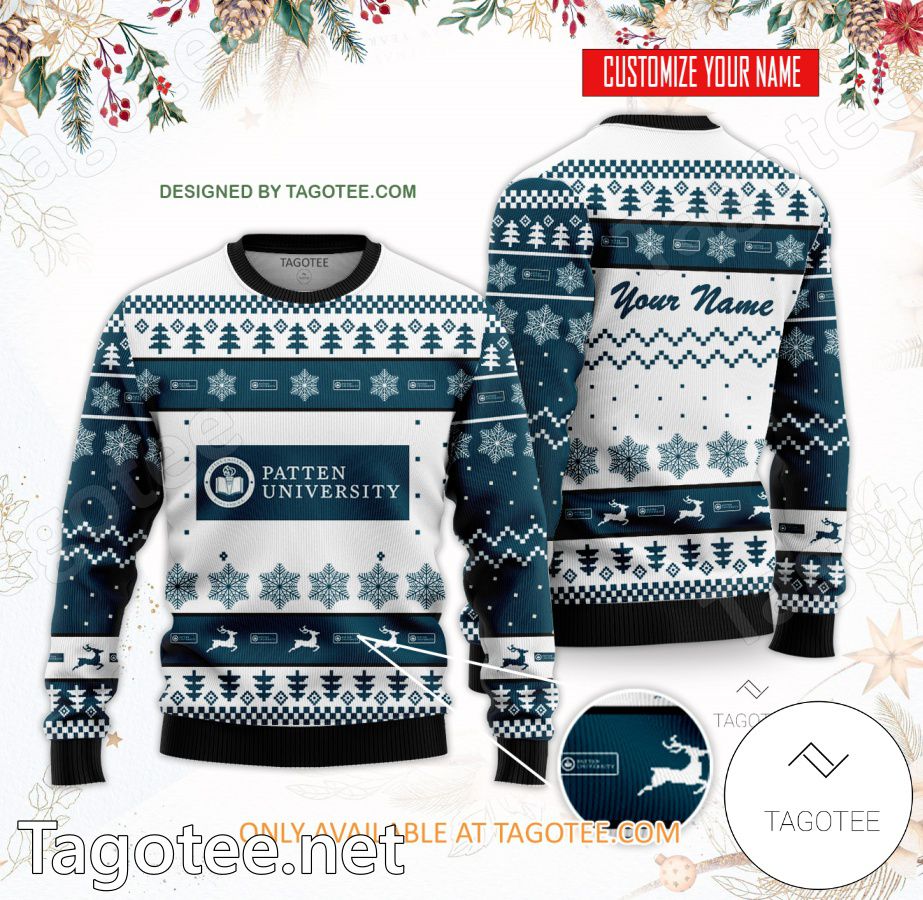 Patten University Custom Ugly Christmas Sweater - BiShop