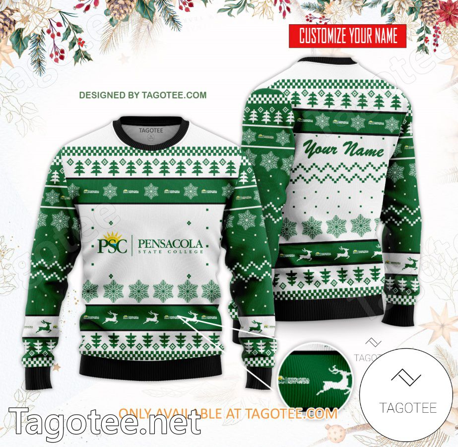 Pensacola State College Custom Ugly Christmas Sweater - BiShop