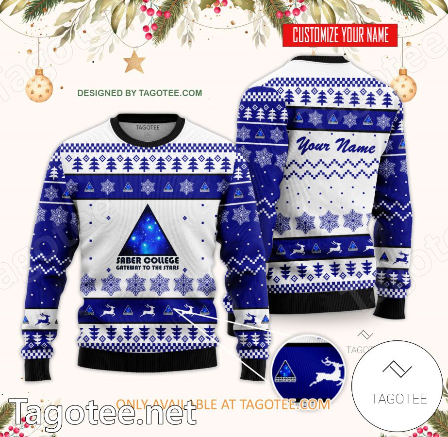 SABER College Custom Ugly Christmas Sweater - BiShop