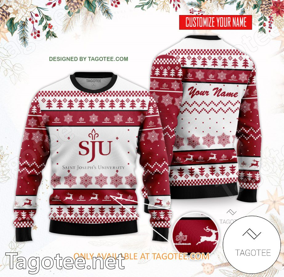 Saint Joseph's University Custom Ugly Christmas Sweater - BiShop