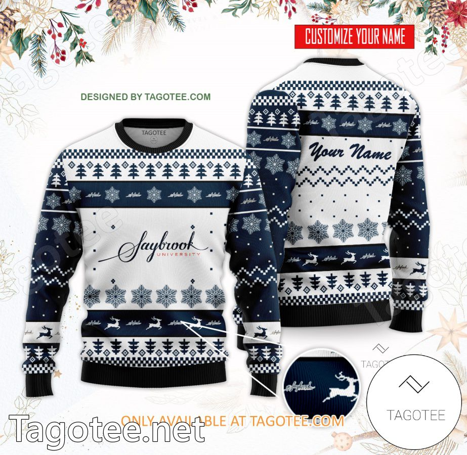 Saybrook University Custom Ugly Christmas Sweater - BiShop