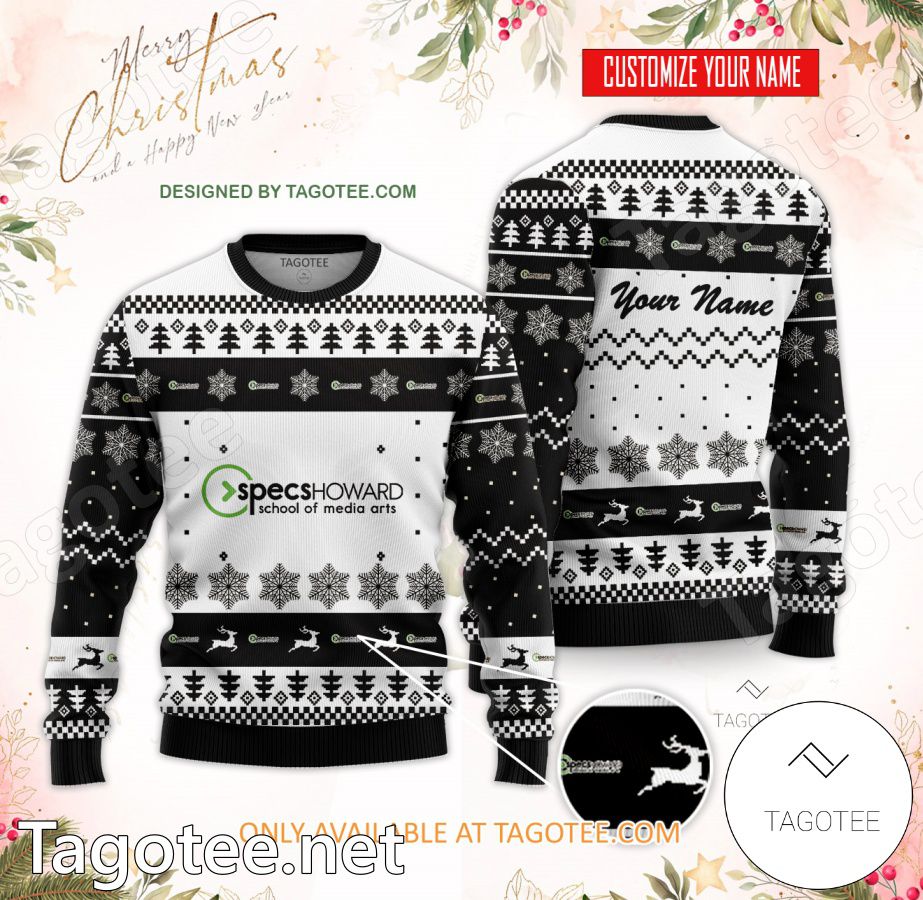 Specs Howard School of Media Arts Custom Ugly Christmas Sweater - BiShop