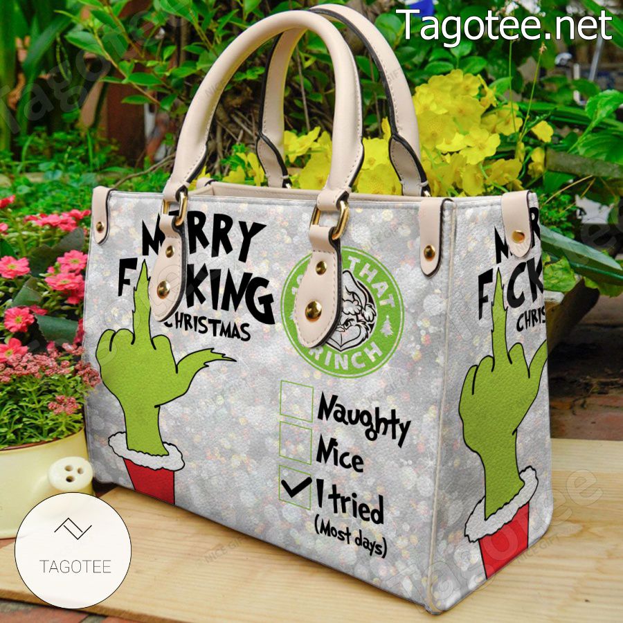 That Grinch Merry F'cking Christmas Handbag a