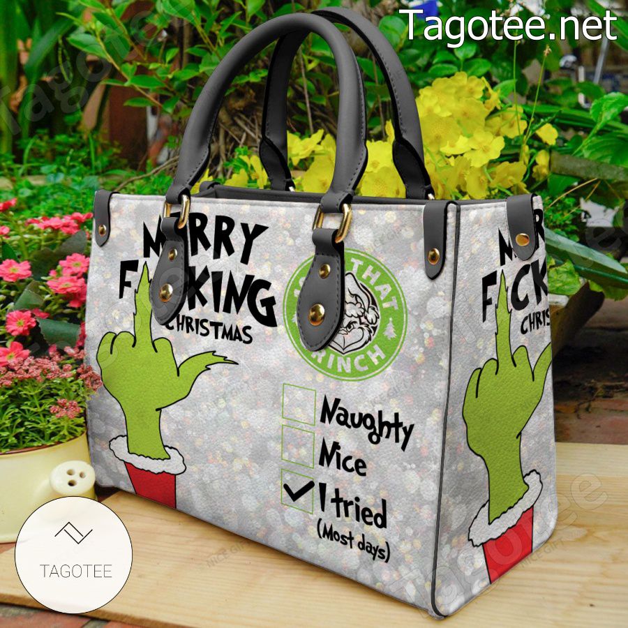 That Grinch Merry F'cking Christmas Handbag