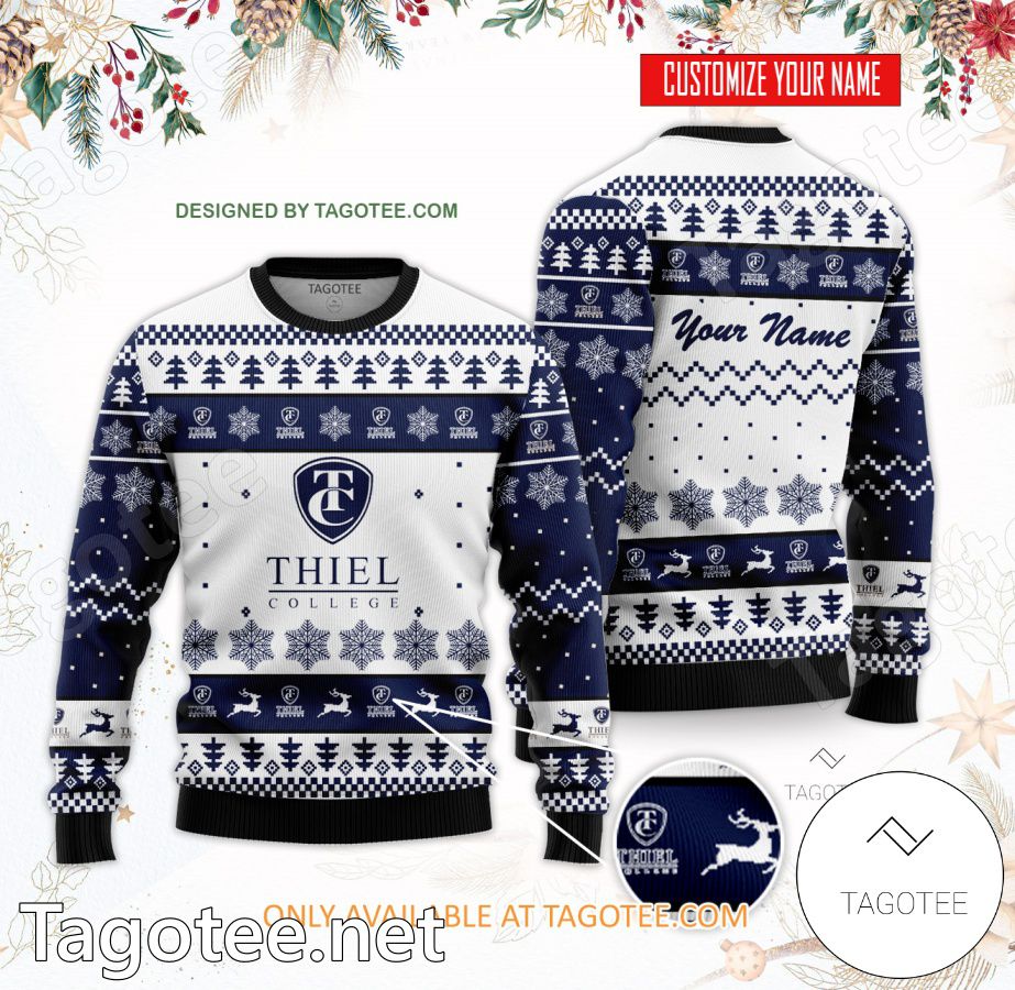 Thiel College Custom Ugly Christmas Sweater - BiShop