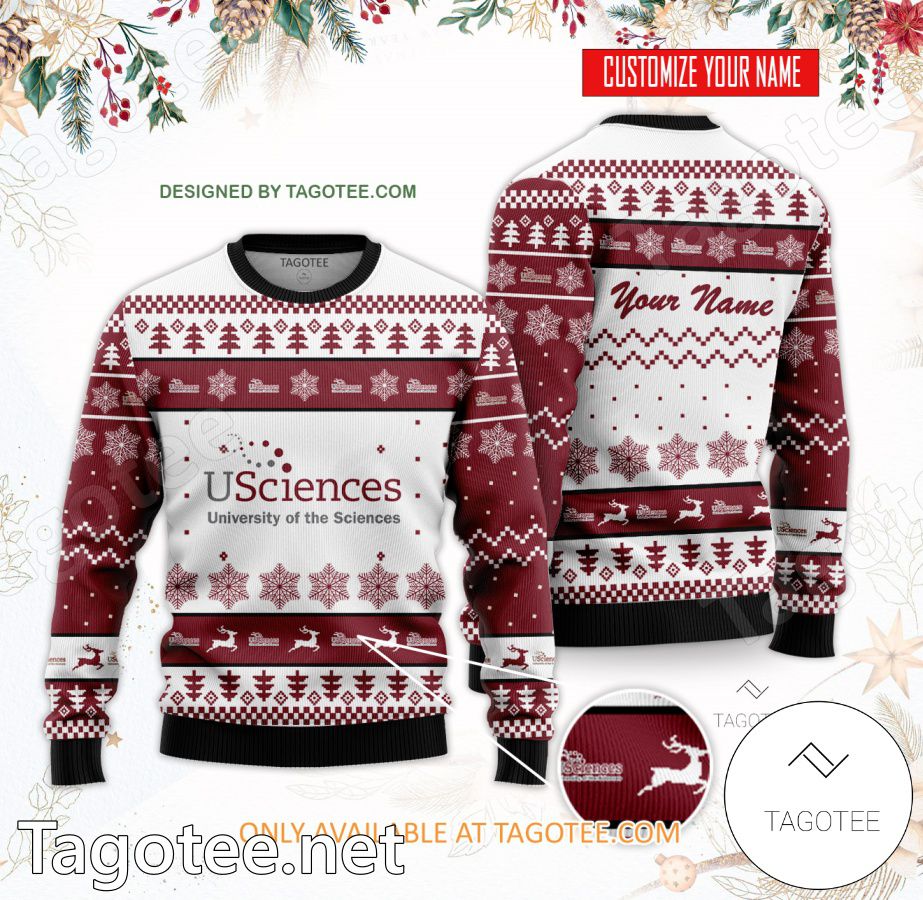 University of the Sciences Custom Ugly Christmas Sweater - BiShop