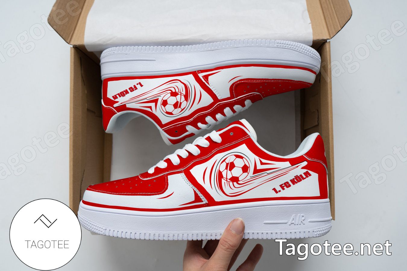 1. FC Koln Logo Air Force 1 Shoes a