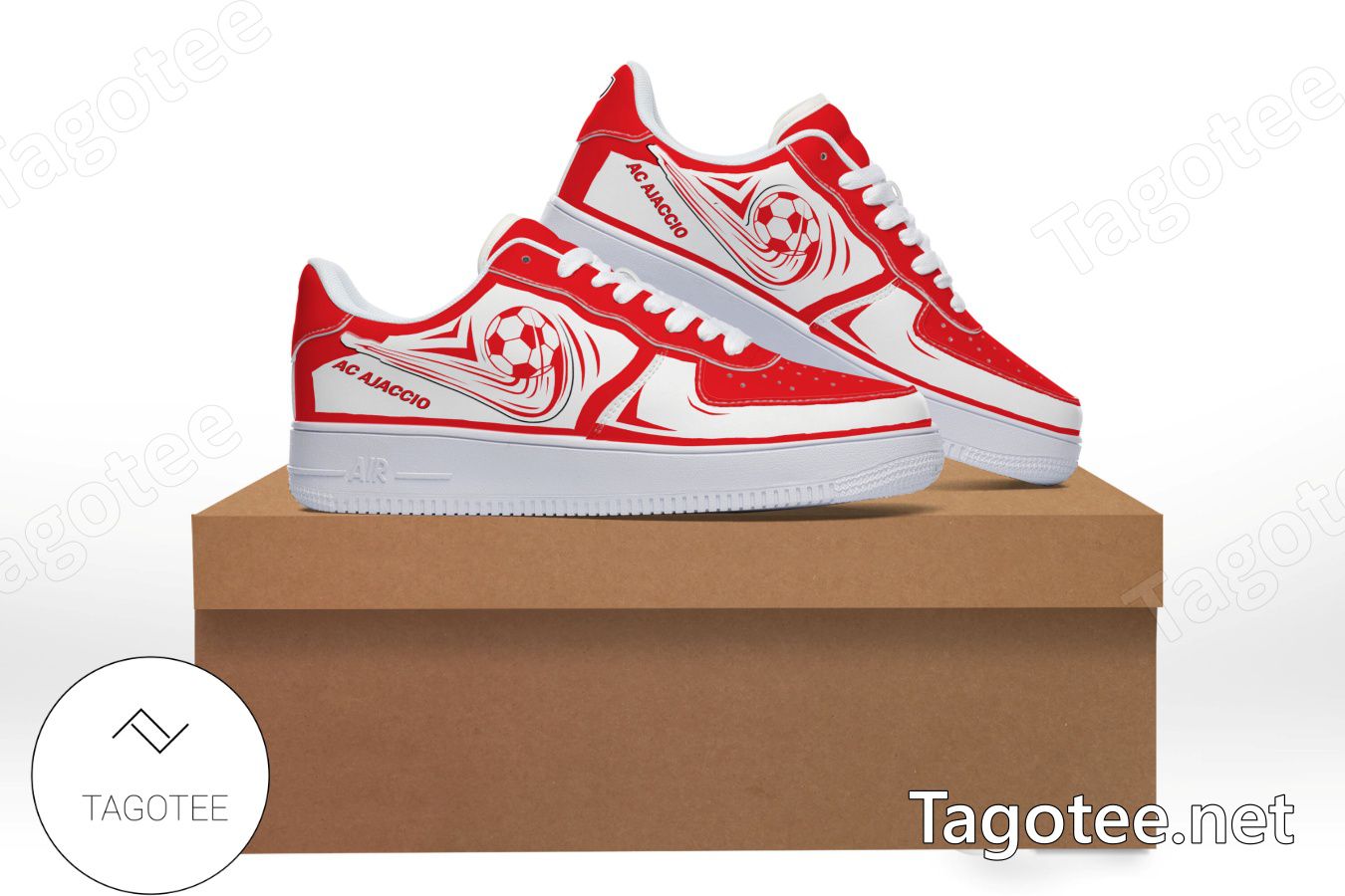 AC Ajaccio Logo Air Force 1 Shoes