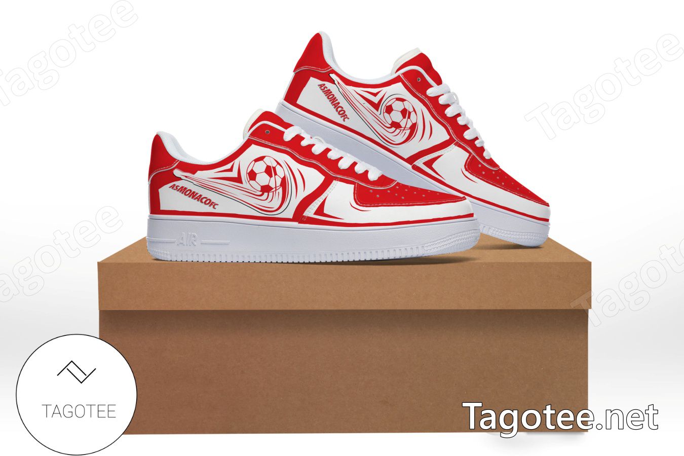 AS Monaco Logo Air Force 1 Shoes