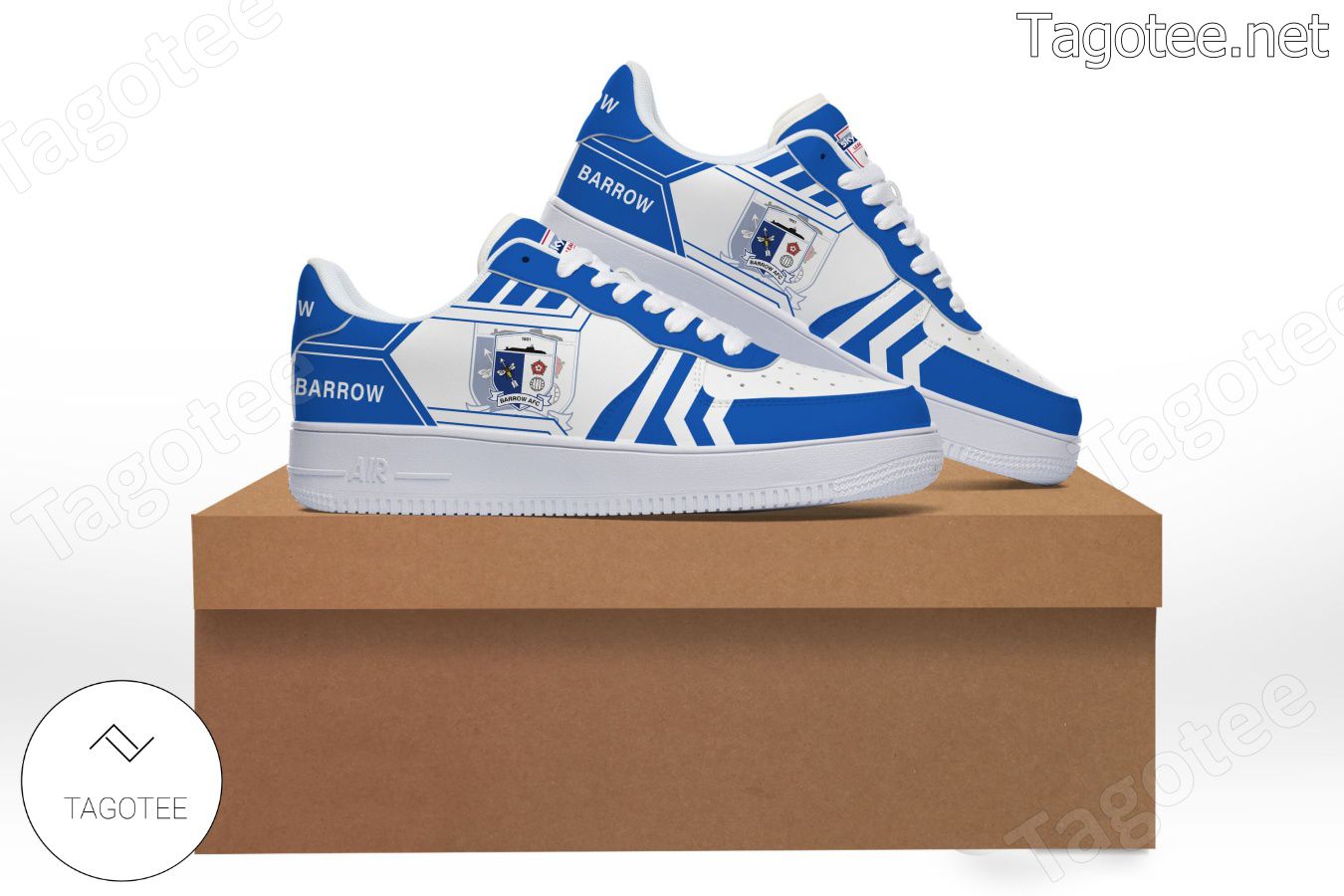 Barrow AFC Logo Air Force 1 Shoes