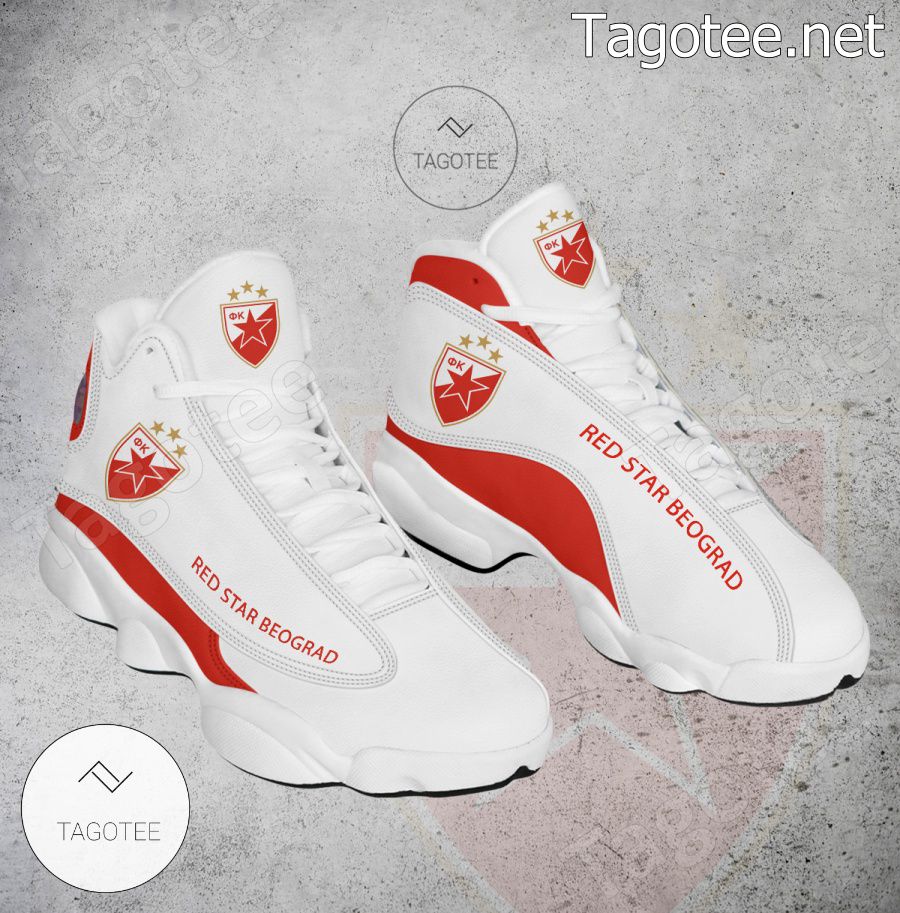 Red Star Beograd Logo Air Jordan 13 Shoes - BiShop