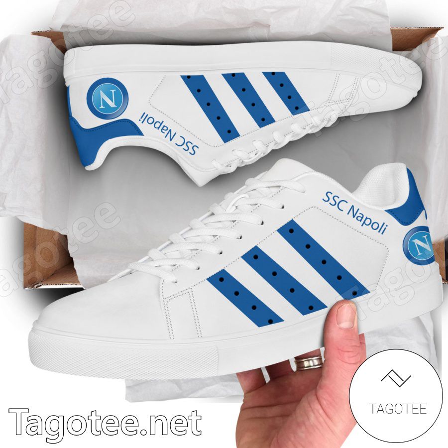 SSC Napoli Logo Stan Smith Shoes - BiShop