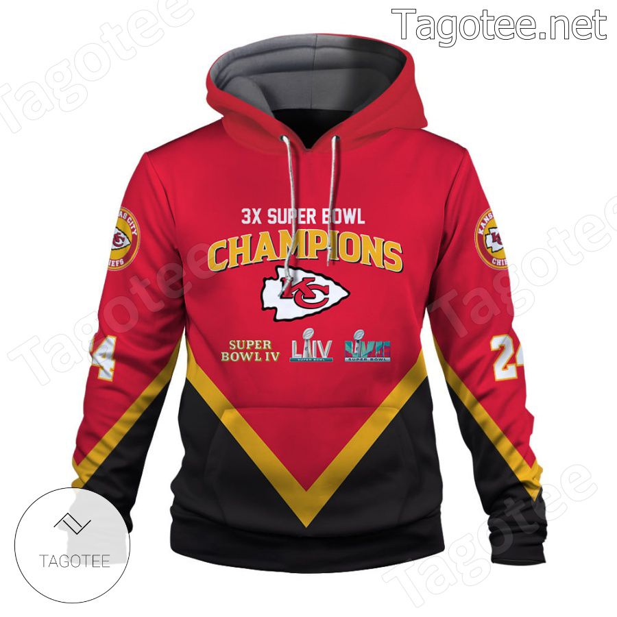 3X Super Bowl Champions Best Team Kansas City Chiefs Fan NFL Hoodie a