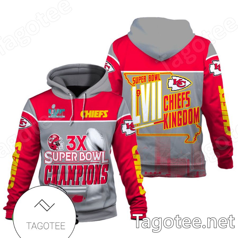 3x Super Bowl Champions Kansas City Chiefs Kingdom Hoodie