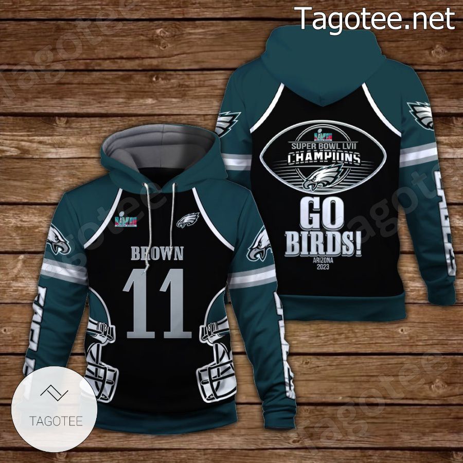 A. J. Brown 11 Go Eagles Philadelphia Eagles Fan NFL Hoodie