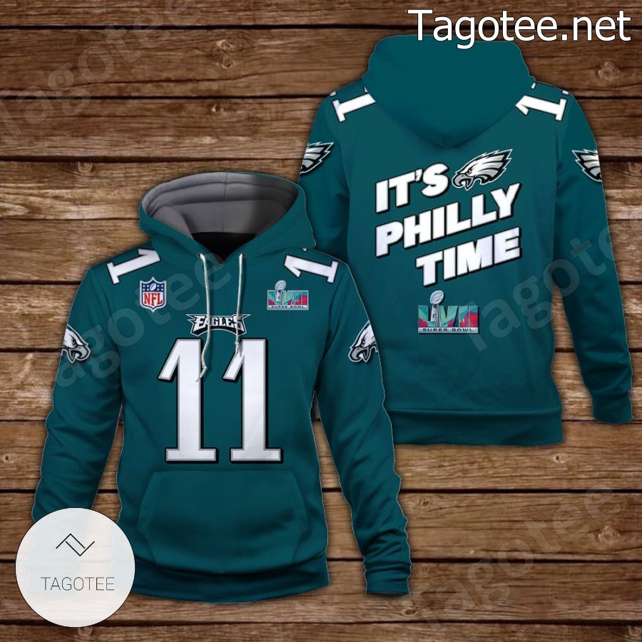 A. J. Brown 11 It Is Philly Time Philadelphia Eagles Fan NFL Hoodie