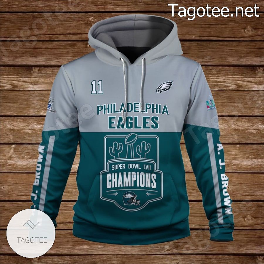 A. J. Brown 11 Philadelphia Eagles Who Plays Better Than Us Fan NFL Hoodie a