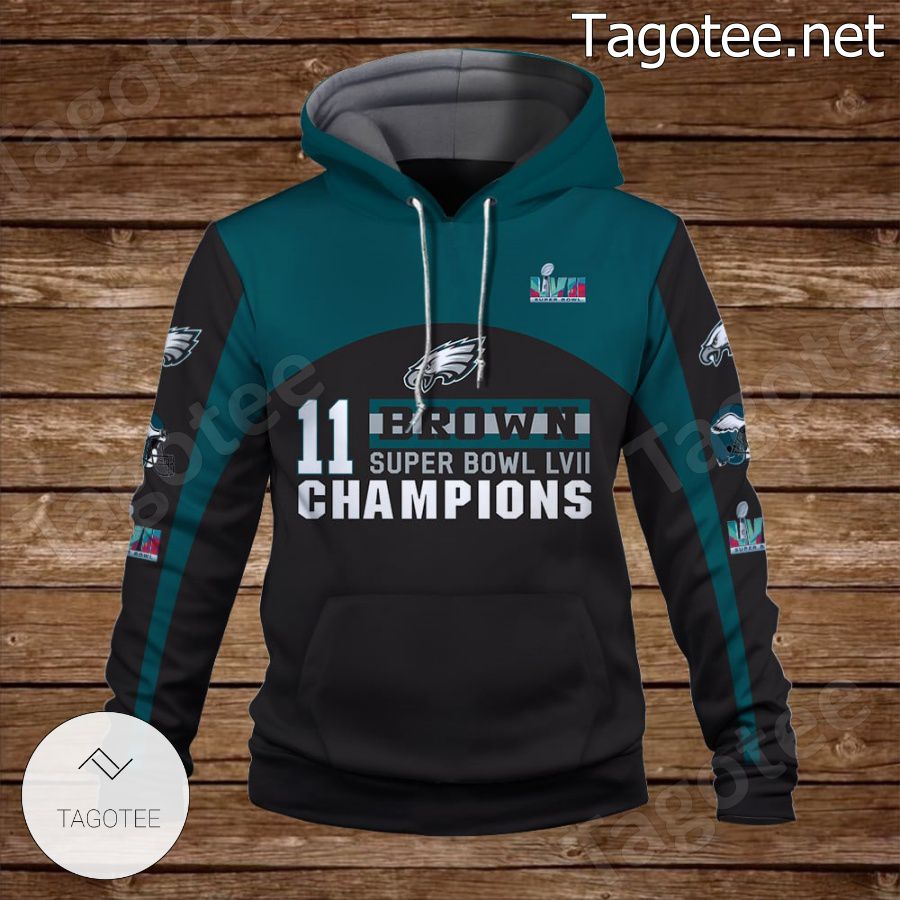 A. J. Brown 11 Super Bowl Champions Philadelphia Eagles Fan NFL Hoodie a