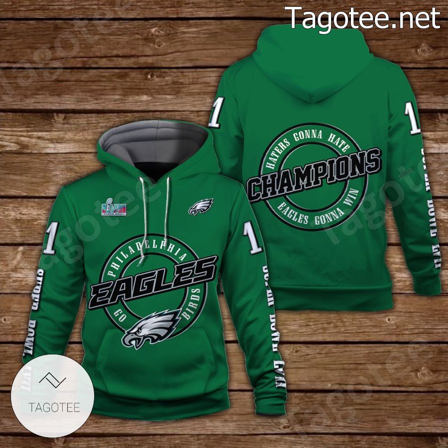 A. J. Brown Haters Gonna Hate Eagles Gonna Win Philadelphia Eagles Fan NFL Hoodie