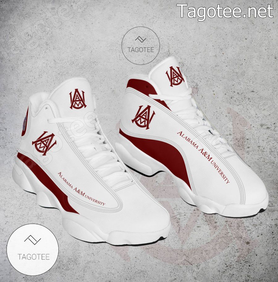 Alabama Agricultural and Mechanical University Logo Air Jordan 13 Shoes - EmonShop