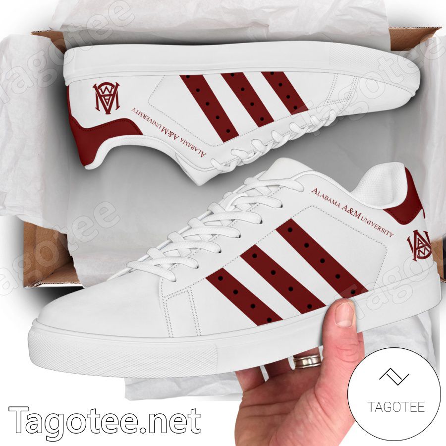 Alabama Agricultural and Mechanical University Logo Stan Smith Shoes - EmonShop