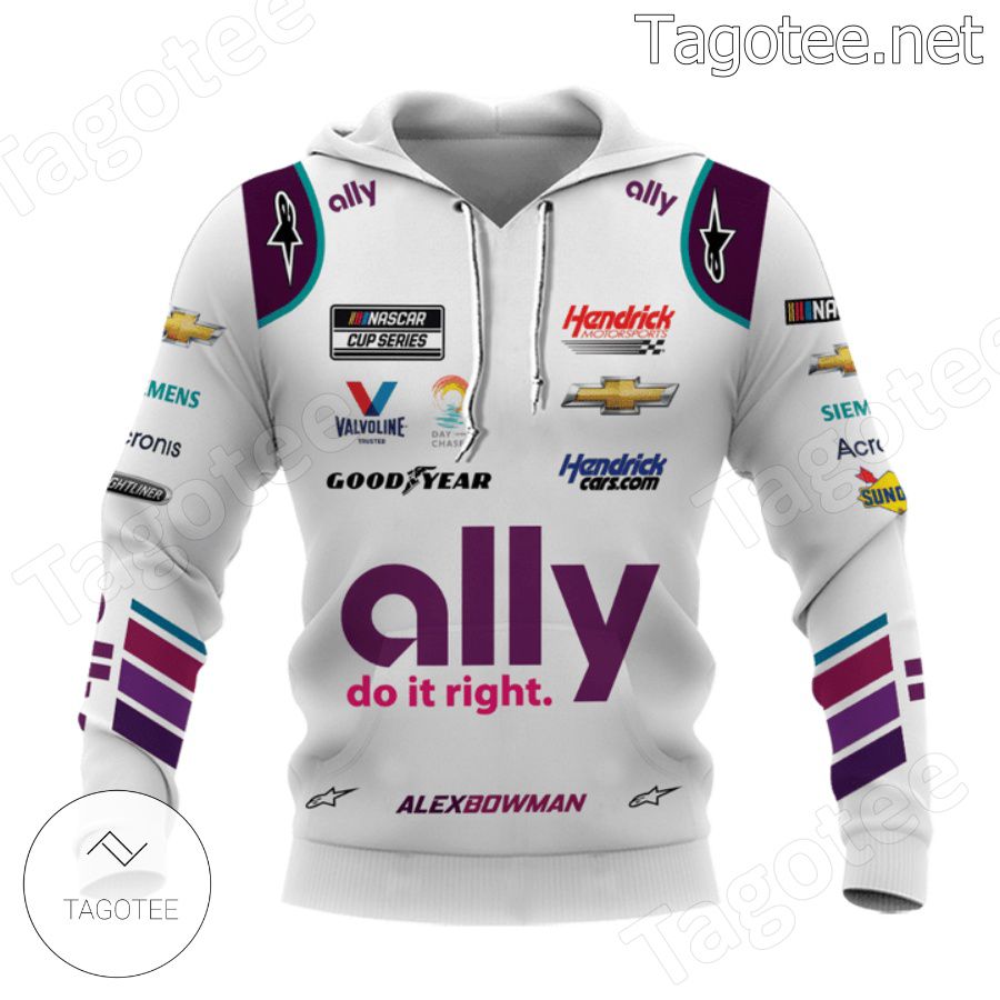 Alex Bowman Car Racing Ally Do It Right Hoodie