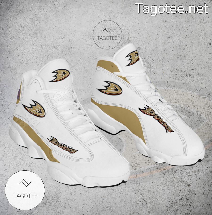 Anaheim Ducks Logo Air Jordan 13 Shoes - EmonShop