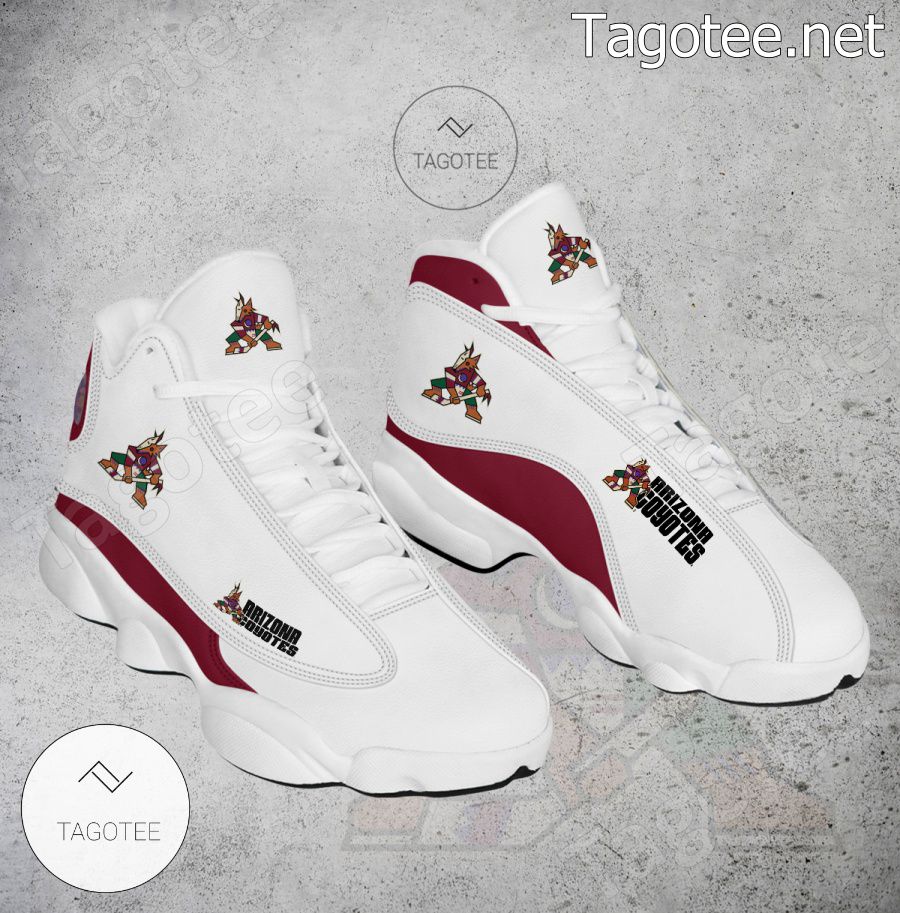 Arizona Coyotes Logo Air Jordan 13 Shoes - EmonShop