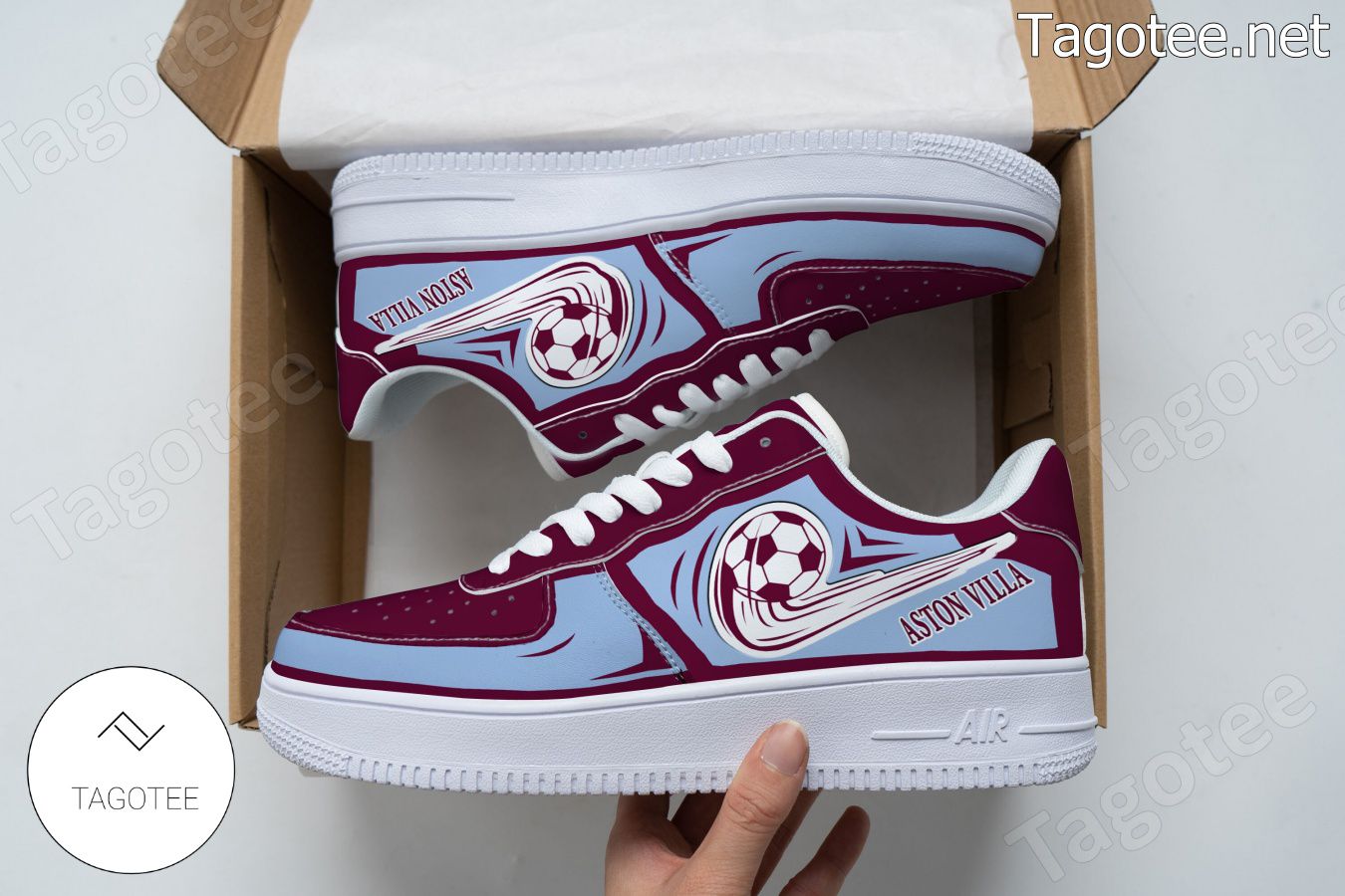 Aston Villa F.C Logo Air Force 1 Shoes a