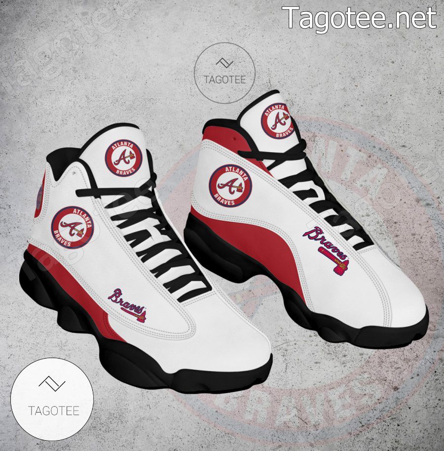 Atlanta Braves Logo Air Jordan 13 Shoes - EmonShop a