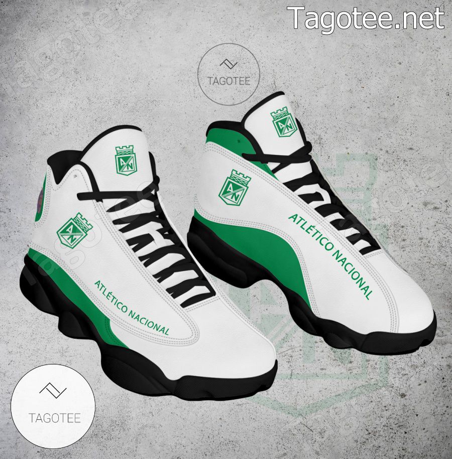 Atletico Nacional Logo Air Jordan 13 Shoes - EmonShop a