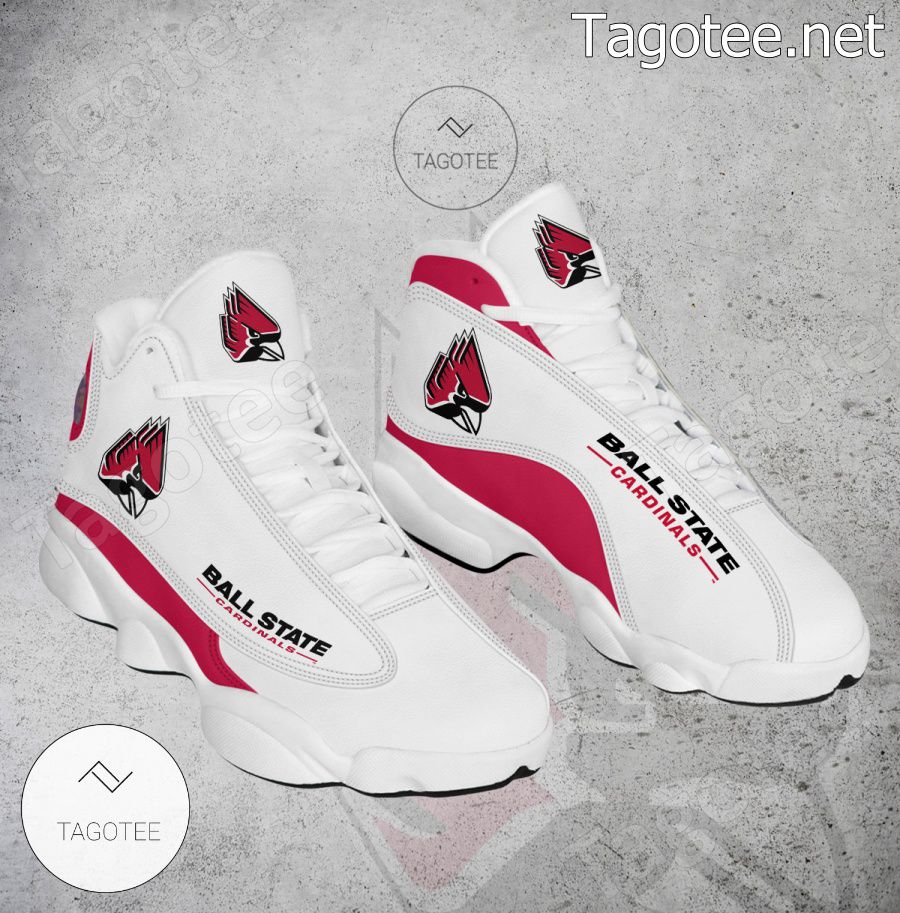 Ball State NCAA Logo Air Jordan 13 Shoes - BiShop