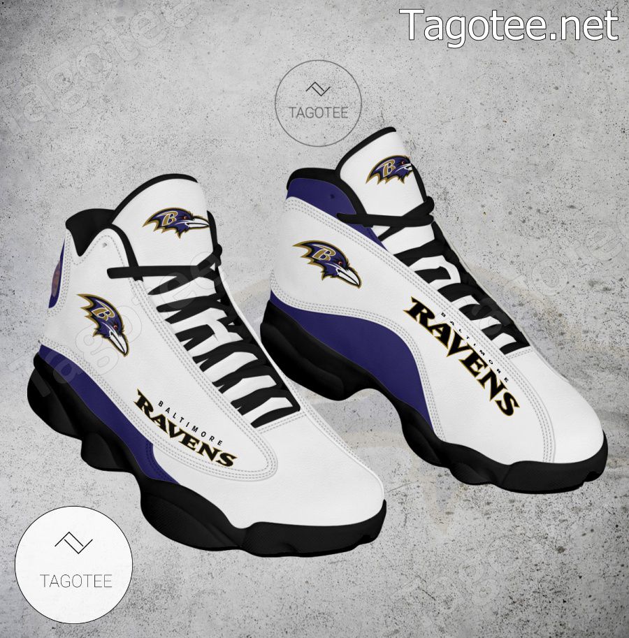 Baltimore Ravens Logo Air Jordan 13 Shoes - EmonShop a