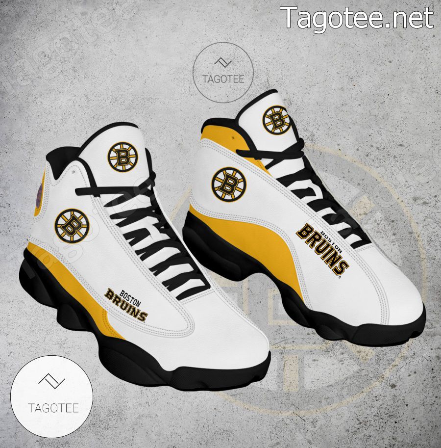 Boston Bruins Logo Air Jordan 13 Shoes - EmonShop a