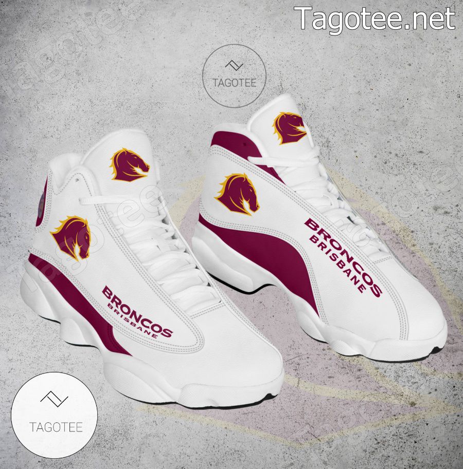 Brisbane Broncos Logo Air Jordan 13 Shoes - EmonShop