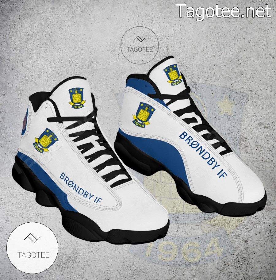 Brondby Logo Air Jordan 13 Shoes - EmonShop a