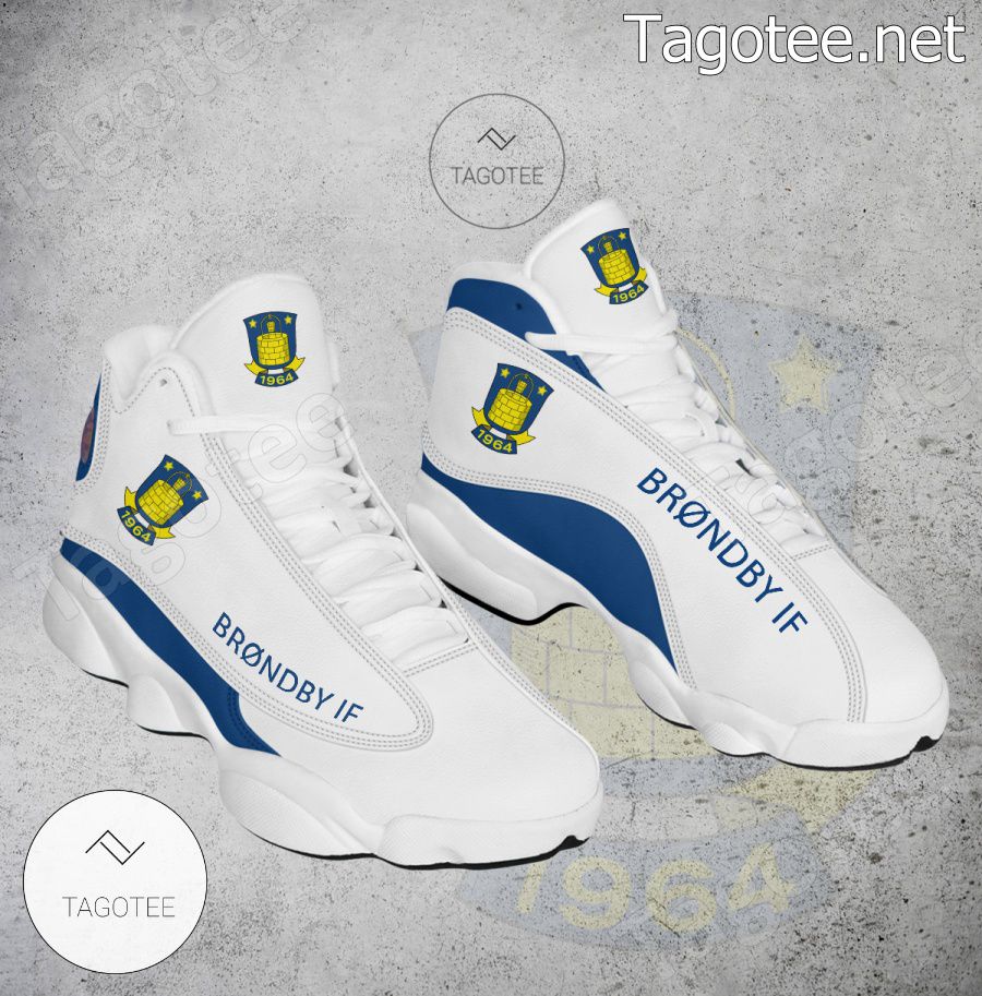 Brondby Logo Air Jordan 13 Shoes - EmonShop