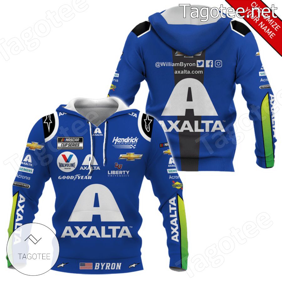 Byron Car Racing Axalta Blue Hoodie