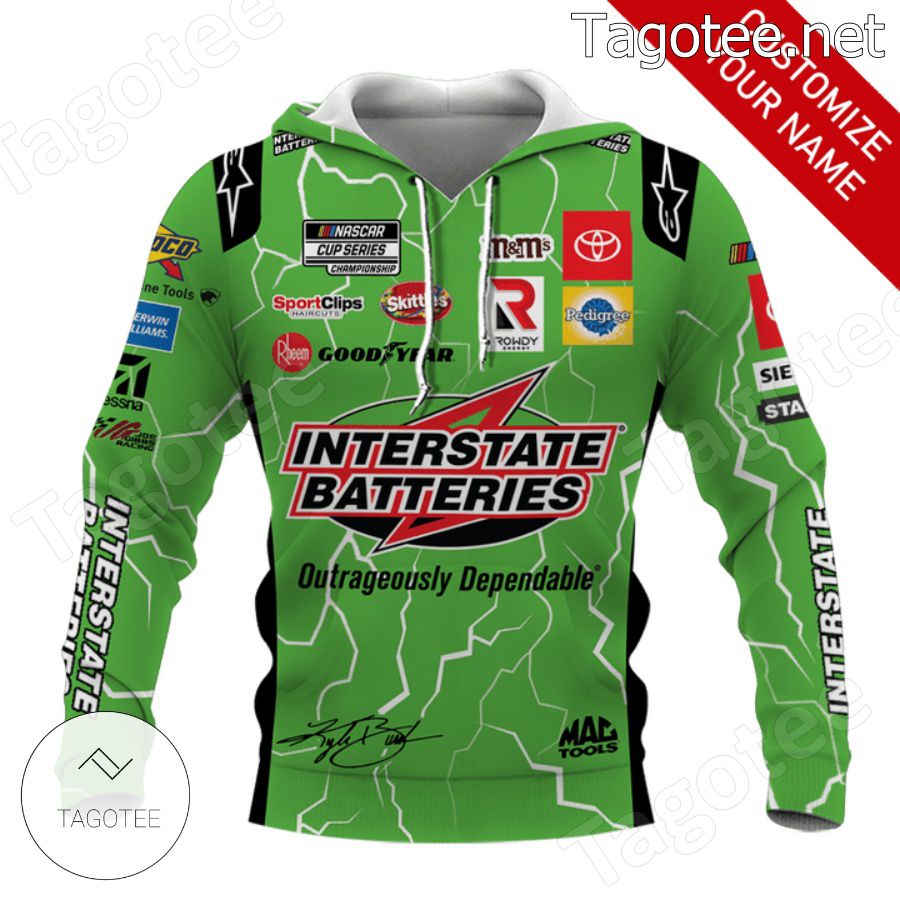 Car Racing Interstate Batteries Outrageously Dependable Hoodie