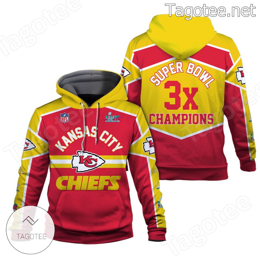 Chiefs 3X Super Bowl Champions Kansas City Chiefs Fan NFL Hoodie