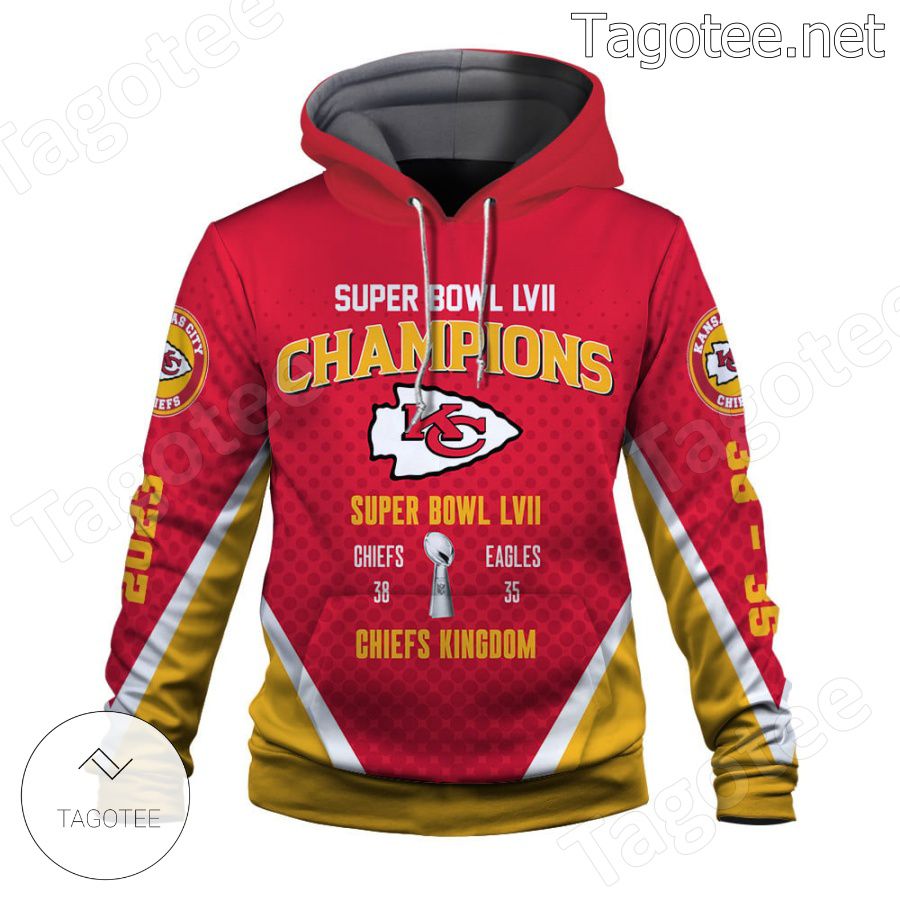 Chiefs Defeat Mahomes Super Bowl 3X Champions Undefeated Kansas City Chiefs Fan NFL Hoodie a