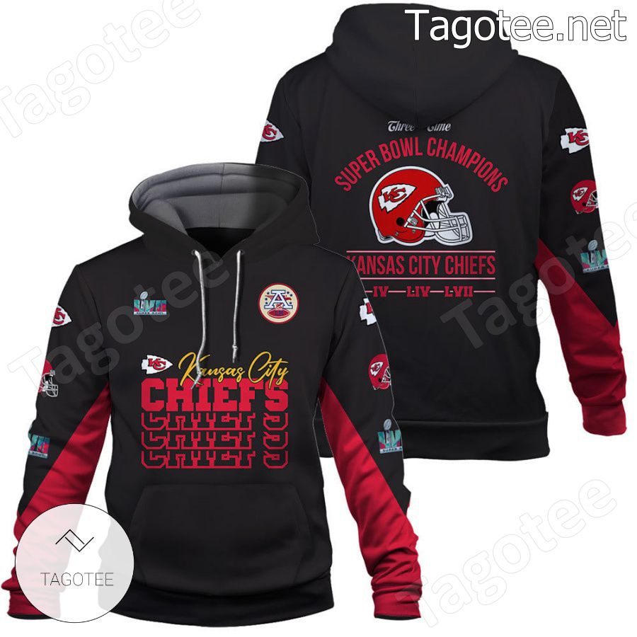 Chiefs Three Time Super Bowl Champions Kansas City Chiefs Fan NFL Hoodie