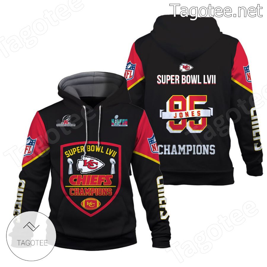 Chris Jones 95 2023 Super Bowl Champions Kansas City Chiefs Fan NFL Hoodie