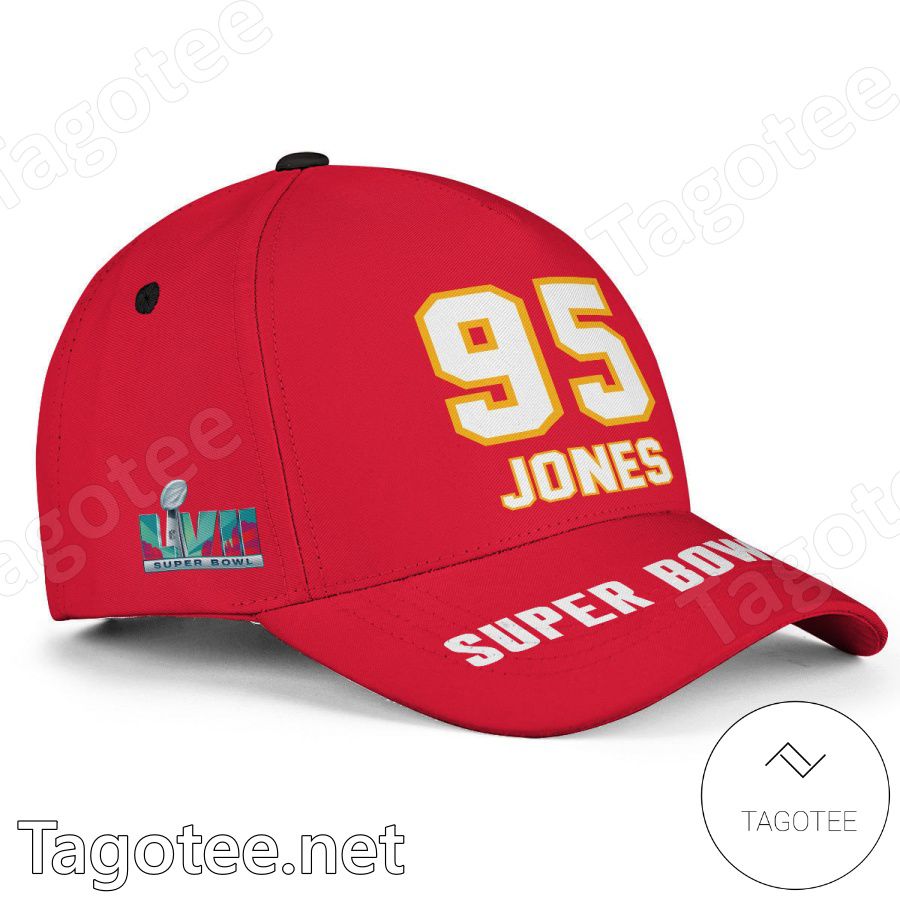 Chris Jones 95 Kansas City Chiefs 2023 Super Bowl LVII Classic Cap Hat a