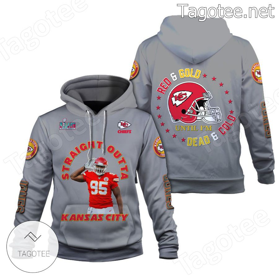 Chris Jones Red And Gold Until I Am Dead And Cold Kansas City Chiefs Fan NFL Hoodie